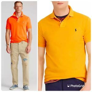 Men Polo Ralph Lauren Polo SLIM FIT Yellow Shirt